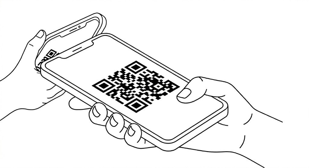 Volunteer scanning an item QR code at point of sale